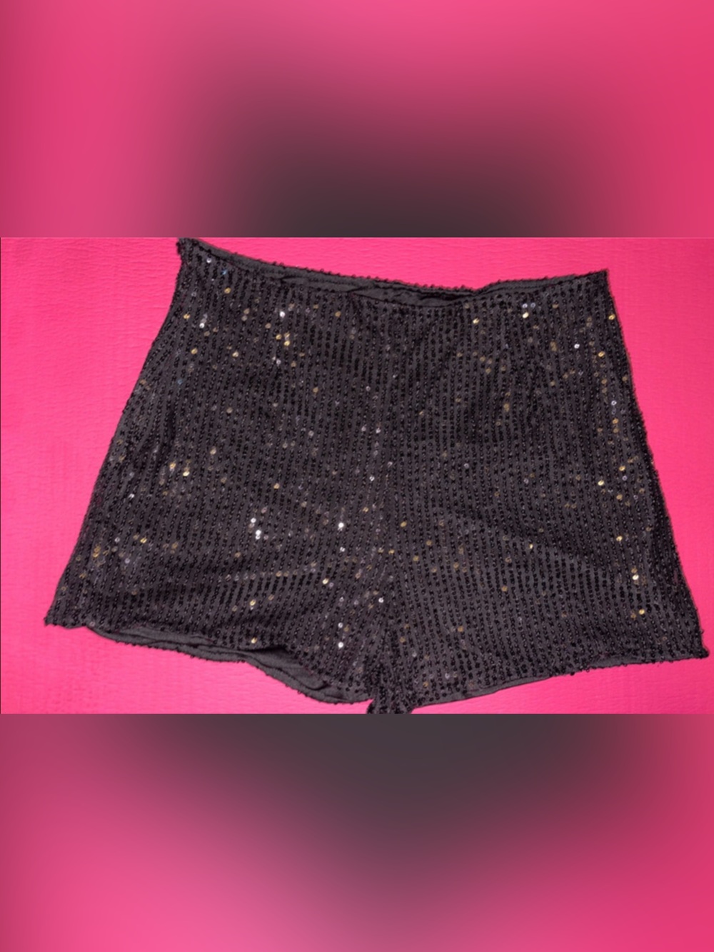 High-Waist Black Sequin Women's Shorts